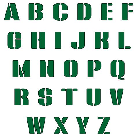 letter stencils printable