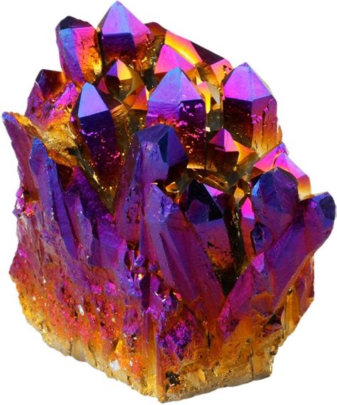 shanxing violet titanium coated crystal cluster specimen healing reiki