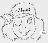 Pirate Mask Girl Template sketch template