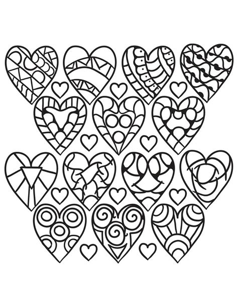 hearts coloring pages  adults  coloring pages  kids heart
