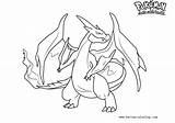 Charizard Coloring Mega Pokemon Pages Printable Kids Color sketch template
