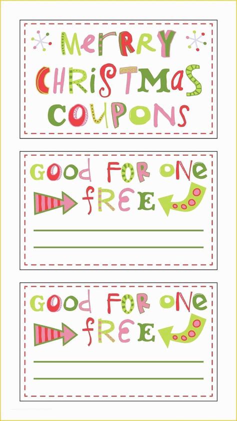 printable coupon templates   printable christmas coupons