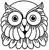Owl Coloring Mask Pages Para Buho Mascaras 為孩子的色頁 sketch template