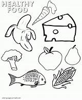Coloring Food Healthy Pages Printable Foods Picnic Sheets Unhealthy Protein Health Children Preschool Colouring Print Sheet Group Grains Nutrition Kids sketch template