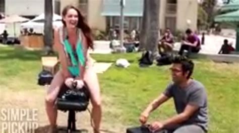 Total Frat Move Riding A Sex Toy In Public For Charity