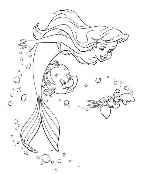 printable ariel coloring pages customize  print