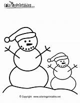 Snowmen Coloring Printable Pages Seasonal Please Printables Thank sketch template