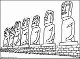 Moai Island Statues Enchantedlearning sketch template
