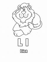 Lion Coloring Letter Kindergarten Kids Drawing Learning Getdrawings sketch template
