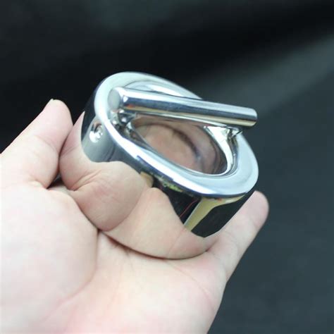 Male Penis Ring Stainless Steel Testicles Ball Stretchers Weights With