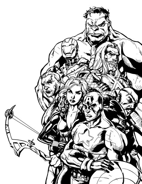 avengers image to download and color avengers kids coloring pages