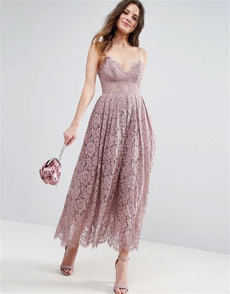 asos tall lace cami midi prom dress  size   tall exchange