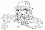 Chobits Chi sketch template