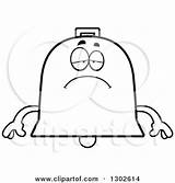 Depressed Pouting Sad Bell Character Illustration Cartoon Royalty Clipart Cory Thoman Lineart Outline Vector 2021 sketch template