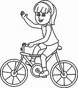 Coloring Bike Pages Kids Girl Encourage Ride Learn sketch template