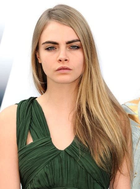 Cara Delevingne Straight Ombre Hair For Long Haircuts