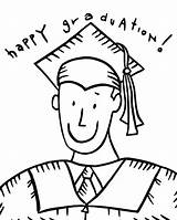 Graduation Coloring Pages Happy Boy Cap Colorluna Color Boys Printable Part Comments Library sketch template