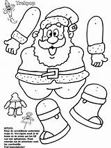 Trekpop Kerstman Knutselen Kerst Kerstmis Knutselpagina Marionet Eens Nog 1083 sketch template
