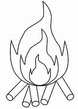 Bonfire sketch template