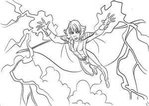 storm demonstrating  superhuman ability coloring page
