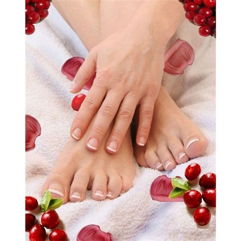 taste  autumn cranberry spa pedicure package   toenail