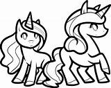 Unicorn Cartoon Coloring Pages Cute Getcolorings Color sketch template