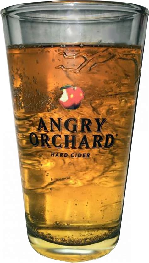 angry orchard hard cider drink glass 3d embossed glass