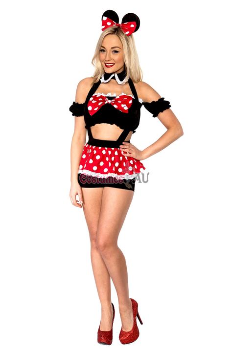 Ladies Minnie Mickey Mini Mouse Costume Fancy Dress