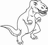 Rex Coloring Trex Pages Tyrannosaurus Print Kids sketch template