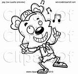Scout Dancing Bear Male Illustration Happy Royalty Cory Thoman Clipart Vector 2021 sketch template