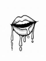 Lips Drawing Dripping Drip Print Drawings Drooling Sketch Deviantart Rainbow Getdrawings Ink Favourites Add sketch template