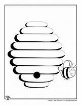 Beehive Bee Coloring Hive Activities Kids Pages sketch template