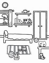 Room Coloring Pages Children sketch template
