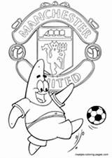 Manchester United Coloring Pages Soccer Man Patrick Colouring Logo Print Star Printable Madrid Real Color Maatjes Club Goku Gete Munich sketch template