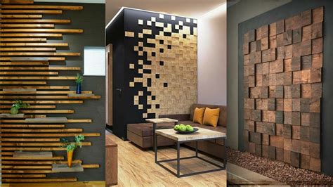 wooden wall decorating ideas  living room interior wall design
