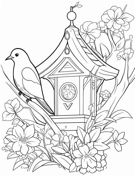 bird coloring pages  kids  adults  mindful life