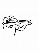Tiro Sniper Fusil Rifle Deportivo sketch template