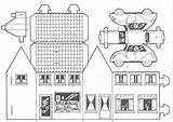 Bouwplaat Bouwplaten Armar Edificios Knutselen Recortables Knip Putz Casitas Vliegtuig Kleuterdigitaal Doos Papieren Recortar Huisje Box Printen Afbeeldingsresultaat Lijm Muñecas sketch template