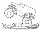 Coloring Monster Jam Pages Popular sketch template