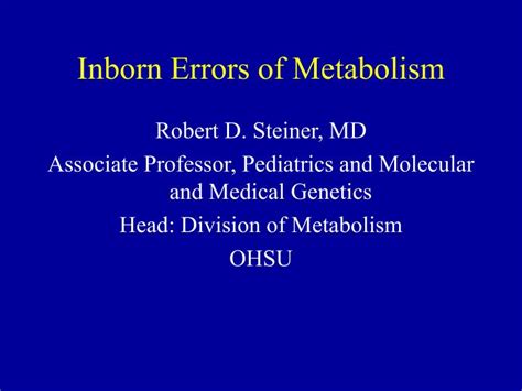 ppt inborn errors of metabolism powerpoint presentation