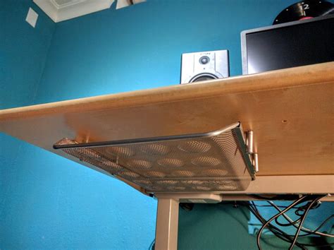 underdesk laptop shelf mount ikea hackers