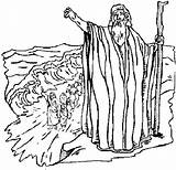 Moses Parting Moisés Mar Senhor Moises Egípcios sketch template