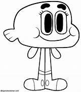 Gumball Coloring Amazing Pages Cartoon Network Darwin Printable Characters Drawings Drawing Character Draw Para Colorear Mundo Print Color Template Colouring sketch template