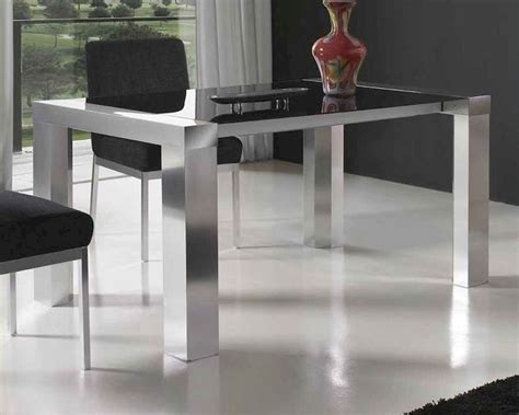 european dining table w black glass top 33b472