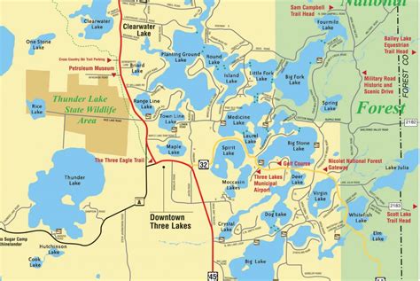 chain map  lakes area chamber  commerce