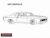 Coloring Chevelle 1967 Car Clipground sketch template