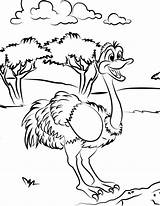 Ostrich Coloring Pages Printable Kids Cartoon Sheets Bestcoloringpagesforkids Deviantart Choose Board Print Animals sketch template