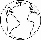 Outline Globe Earth Coloring Pages Clipartmag sketch template