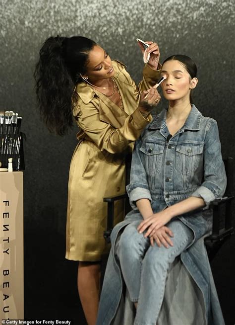 rihanna shows off her entrepreneurial side at fenty beauty