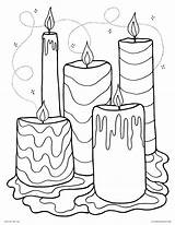 Coloring Pages Candles Printable Candle Fall Melting sketch template